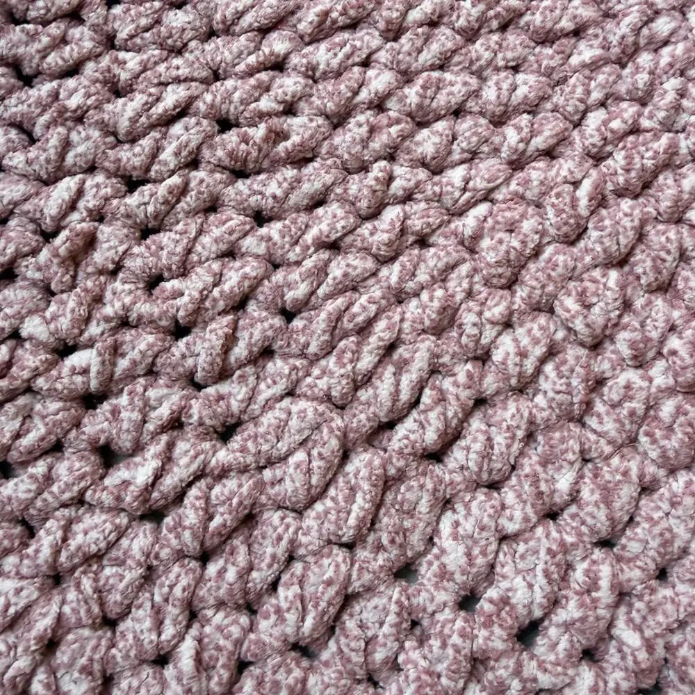 Handmade Pink Crochet Round Rug